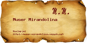Muser Mirandolina névjegykártya